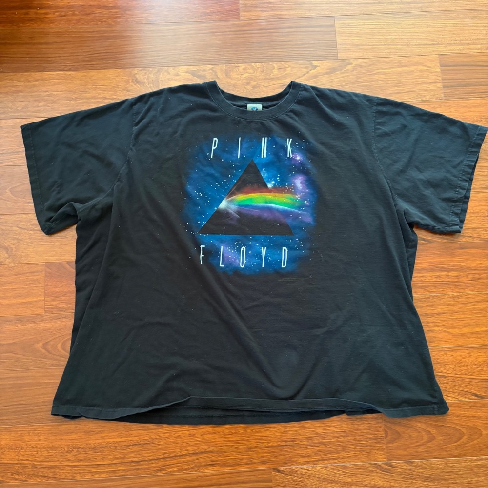 Liquid Blue Pink Floyd Dark Side of the Moon T-Shirt 8XL Big Black Galaxy Prism